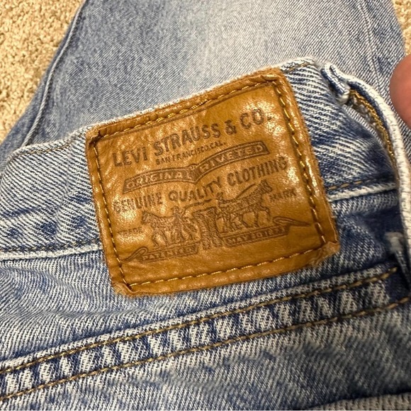 Levi's Women's Wedgie Straight Fit Button-Fly Cotton Jeans Size 25 $98 - Picture 6 of 6